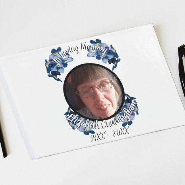 Vergiss mich nicht, mit Foto florales Design zu en Gästebuch (Von Creator hochgeladen)