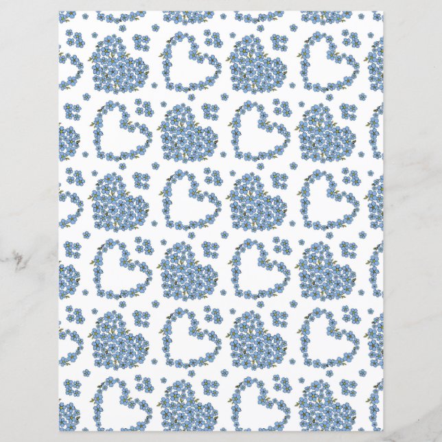 Vergiss mich nicht, mit Herzen Blume zu spielen (Vorderseite)