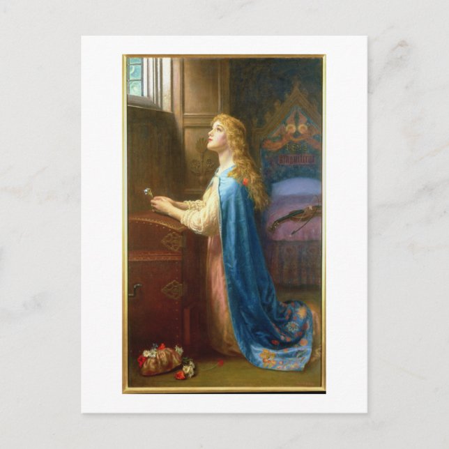 "Vergiss mich nicht" (Öl auf Leinwand) Postkarte (Vorderseite)