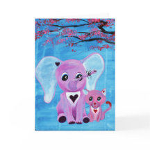 Vergiss mich nicht, rosa Elefantenkatze Kirschblos