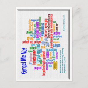 Vergiss mich nicht, von Präsident Uchtdorf zu spre Postkarte