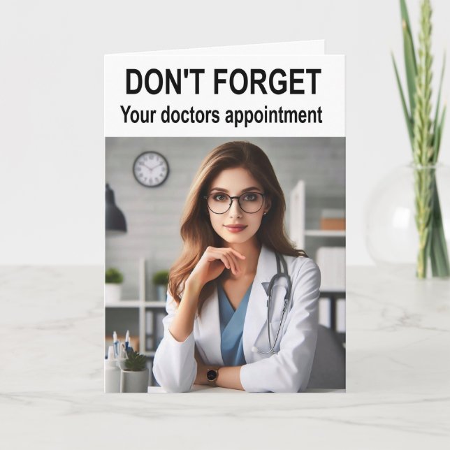 Vergiss nicht, dass du einen Termin für Ärzte hast Karte (Vorderseite)