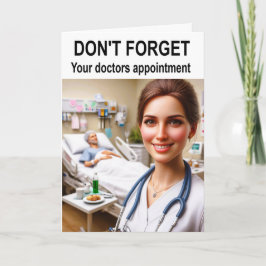 Vergiss nicht, dass du einen Termin für Ärzte hast Karte