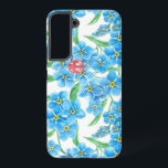 Vergiss nicht, dass ich kein nahtloses Blumenmuste Samsung Galaxy Hülle<br><div class="desc">Wasserfarbene nahtlose Muster-Design mit vergessen mich nicht Blume und Ladybugs.</div>