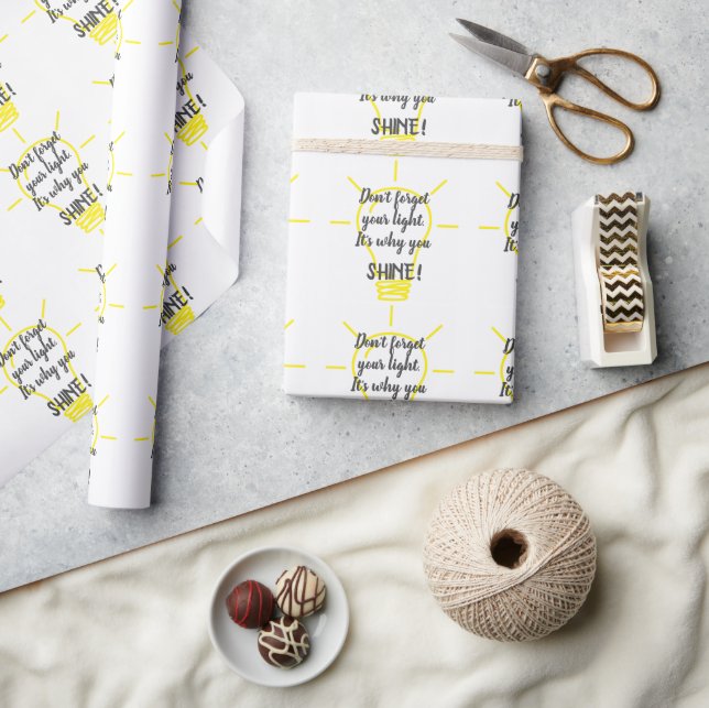 Vergiss nicht dein Licht Geschenkpapier (Handwerk)