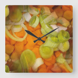 "Vergiss nicht, den Veg vorzubereiten." Wall-Uhr 3 Quadratische Wanduhr