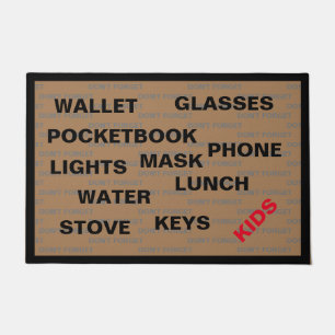 Vergiss nicht die Kindertür! Fußmatte