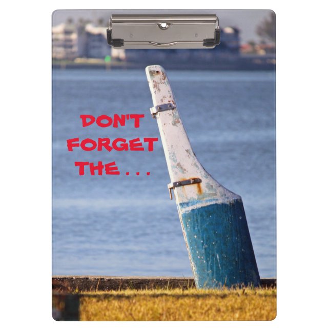 Vergiss nicht ... klemmbrett (Vorderseite)