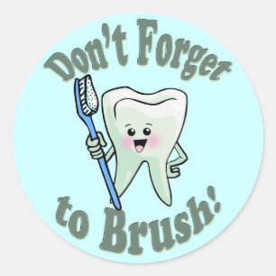 Vergiss nicht zu brush runder aufkleber