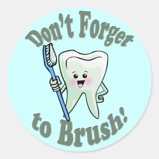 Vergiss nicht zu brush runder aufkleber (Vorderseite)