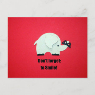 Vergiss nicht zu lächeln! postkarte
