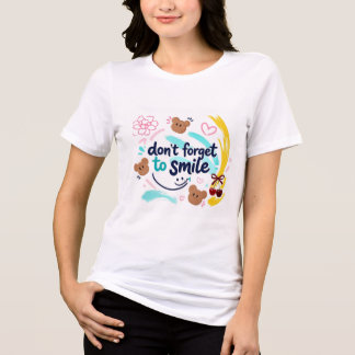 Vergiss nicht zu Lächeln T-Shirt | Süße Kawaii-Pos Tri-Blend Shirt