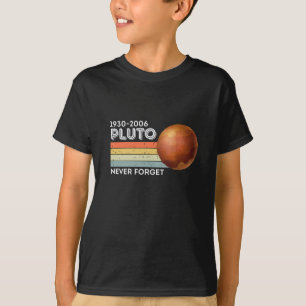 Vergiss nie das Pluto-Shirt. Retrostil T-Shirt