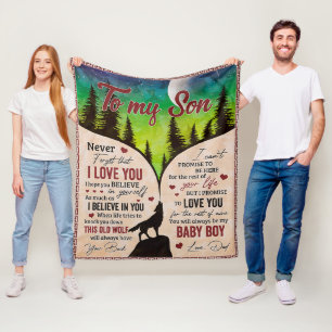 Vergiss nie, dass ich dich Liebe - Wolf Vater zu S Fleecedecke