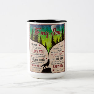 Vergiss nie, dass ich dich Liebe - Wolf Vater zu S Zweifarbige Tasse