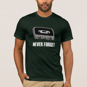 Vergiss Nie Kassette Band Dunkles T-Shirt