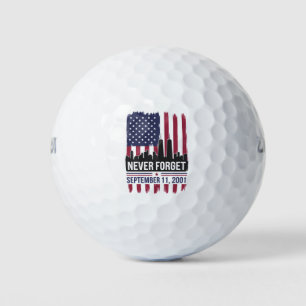 Vergiss Nie September 11 2001 Gedenktag USA Golfball