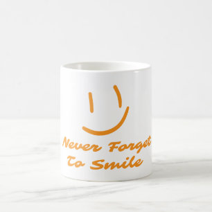 Vergiss nie, zu lächeln kaffeetasse
