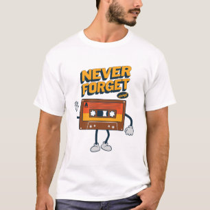 Vergiss niemals Diskette VHS-Kassette Kassette T-Shirt