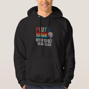 Vergiss Pluto Retro Style Weltraumwissenschaft Ast Hoodie