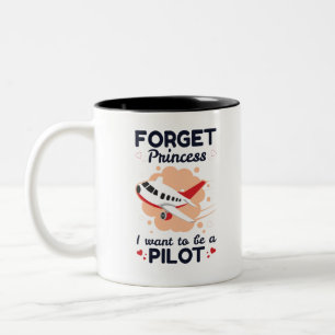 Vergiss Princess, dass ich als Pilot Gewollt habe Zweifarbige Tasse