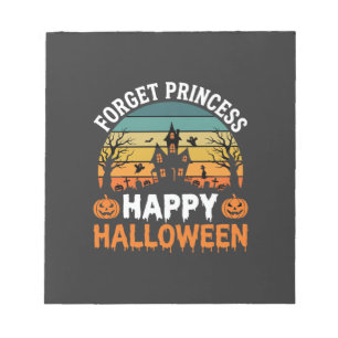 Vergiss Prinzessin Happy Halloween Spukhaus Desi Notizblock