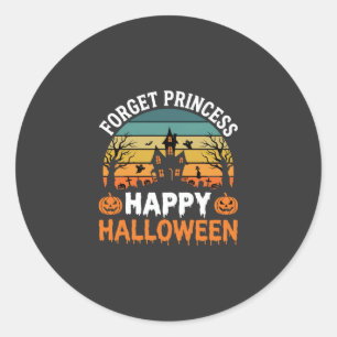 Vergiss Prinzessin Happy Halloween Spukhaus Desi Runder Aufkleber