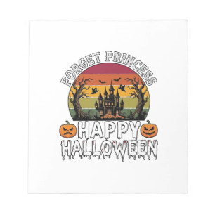Vergiss Prinzessin Happy Halloween Spukhaus Pumpe Notizblock