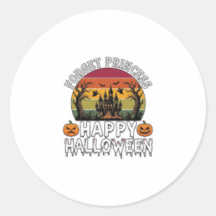 Vergiss Prinzessin Happy Halloween Spukhaus Pumpe Runder Aufkleber