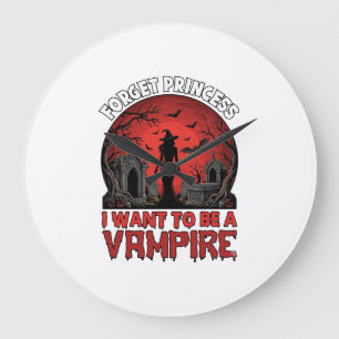 Vergiss Prinzessin Will Vampire Halloween_1 Große Wanduhr