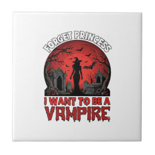 Vergiss Prinzessin Will Vampire Halloween sein_1 Fliese