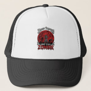 Vergiss Prinzessin Zombie Blut Mond Friedhof Flede Truckerkappe