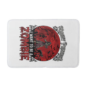 Vergiss Prinzessin Zombie Blutmond Friedhof Fleder Badematte