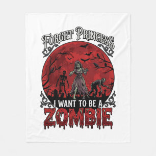Vergiss Prinzessin Zombie Blutmond Friedhof Fleder Fleecedecke