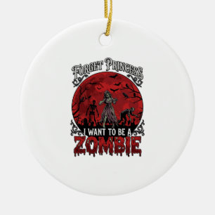 Vergiss Prinzessin Zombie Blutmond Friedhof Fleder Keramik Ornament