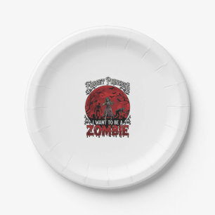 Vergiss Prinzessin Zombie Blutmond Friedhof Fleder Pappteller