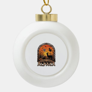 Vergiss Süßigkeiten, gib mir einfach Alpaka Hallow Keramik Kugel-Ornament