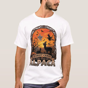 Vergiss Süßigkeiten, gib mir einfach Alpaka Hallow T-Shirt