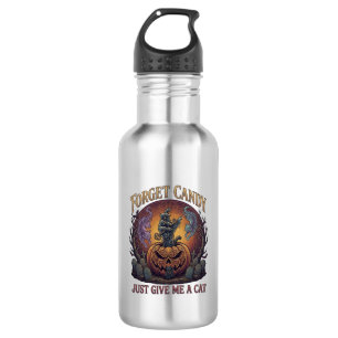 Vergiss Süßigkeiten, gib mir einfach Halloween-Kür Edelstahlflasche