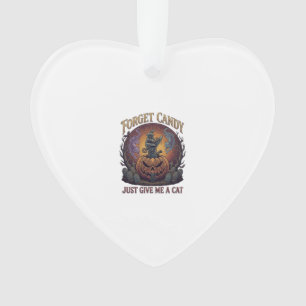 Vergiss Süßigkeiten, gib mir einfach Halloween-Kür Ornament