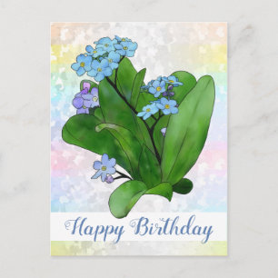 Vergissmeinicht Postkarte