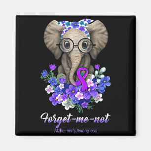 Vergissmeinnicht Alzheimer Aufklärungs Elefant Blu Magnet