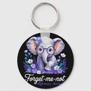 Vergissmeinnicht Alzheimer Aufklärungs Elefant Blu Schlüsselanhänger
