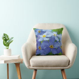 Vergissmeinnicht blau - Aquarell-Design |  Kissen