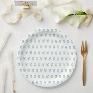 Vergissmeinnicht Blaue Blumen Baby Shower Mädchen Pappteller
