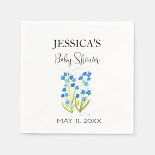 Vergissmeinnicht Blaue Blumen Baby Shower Mädchen Serviette