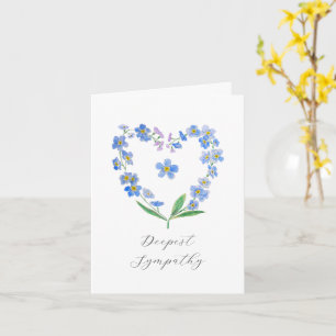 Vergissmeinnicht-Blume Liebe Herz Sympathie-Karte Karte