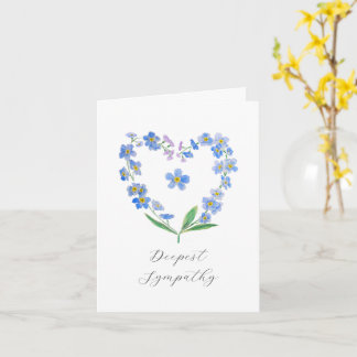 Vergissmeinnicht-Blume Liebe Herz Sympathie-Karte Karte