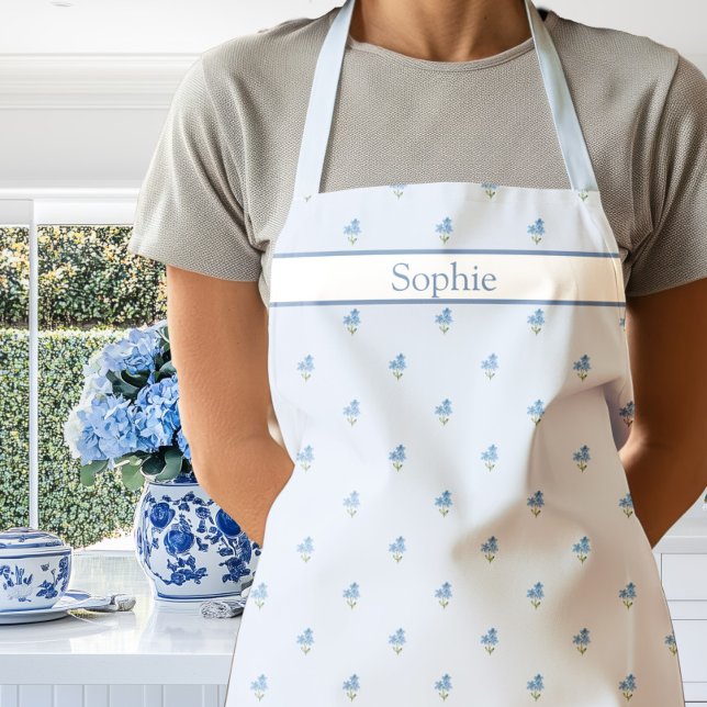 Vergissmeinnicht-Blumen-Schürze Blau Schürze (Forget Me Not Apron Blue)