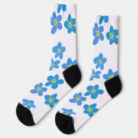 Vergissmeinnicht-Blumen-Socken
